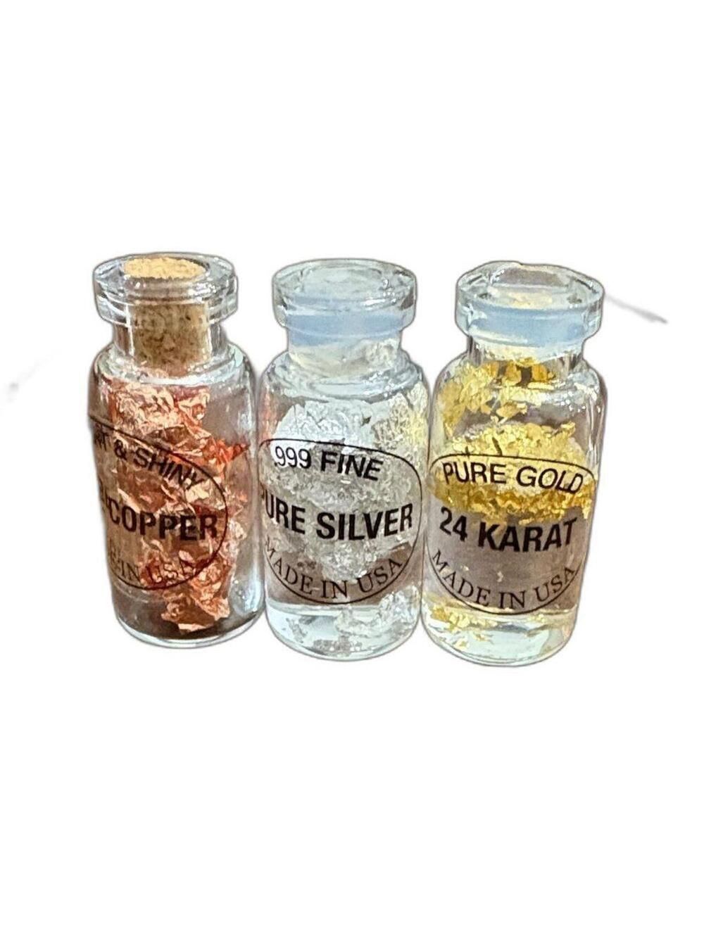 Copper, Silver and Gold Foil